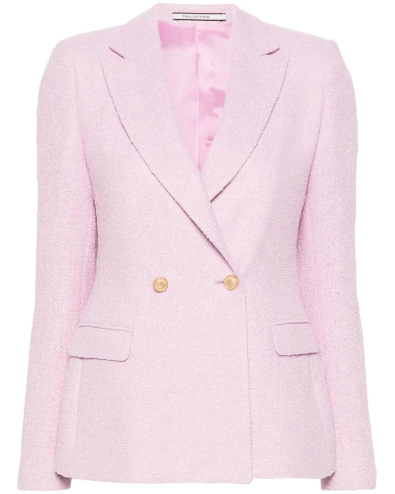 Tagliatore Doppelreihiges Bouclé-Sakko - Rosa Rosa