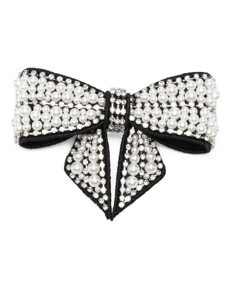 Self-Portrait Haarspange mit Perlen - Schwarz Schwarz