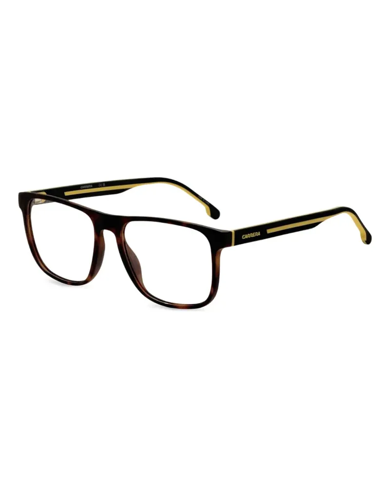 Carrera Eckige Brille in Schildpattoptik - Schwarz Schwarz