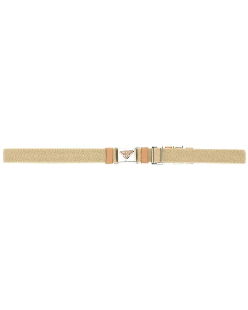 Prada Gürtel mit Logo-Schnalle - Nude Nude