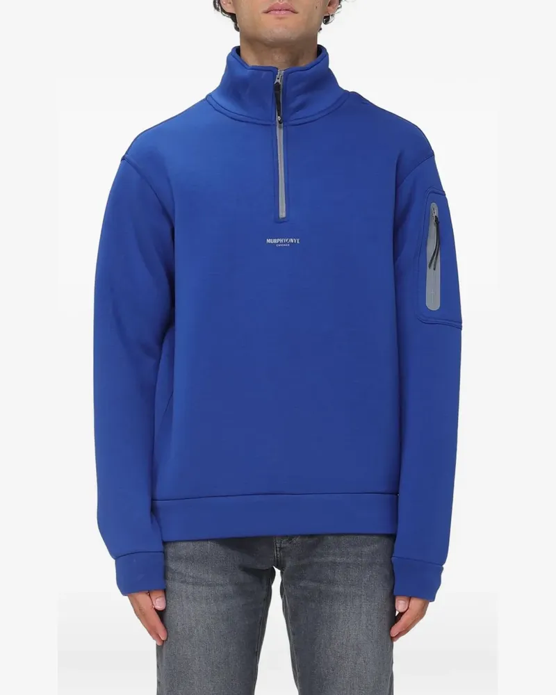 Murphy & Nye Sweatshirt mit Reißverschluss - Blau Blau