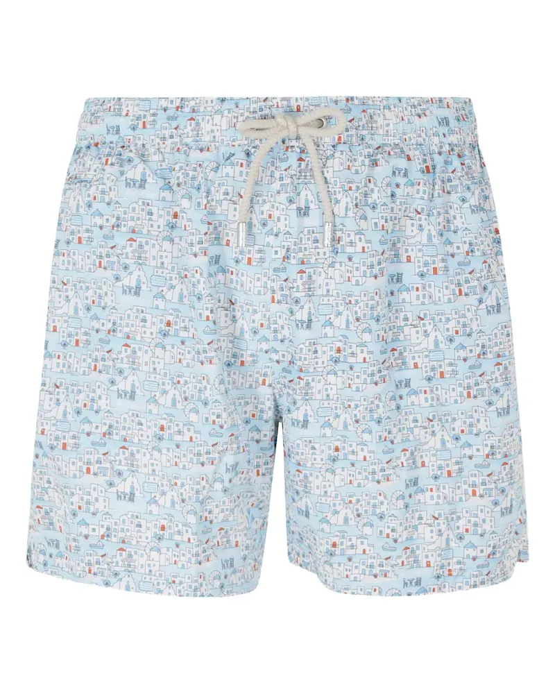 MC2 Saint Barth Lighting Micro Mykonos-print swim shorts - Blau Blau