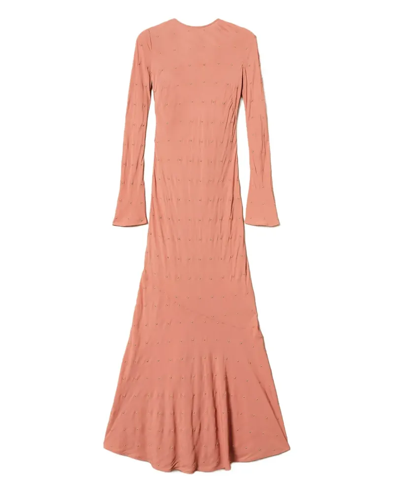 Twin-Set Maxikleid mit Kristallverzierung - Rosa Rosa