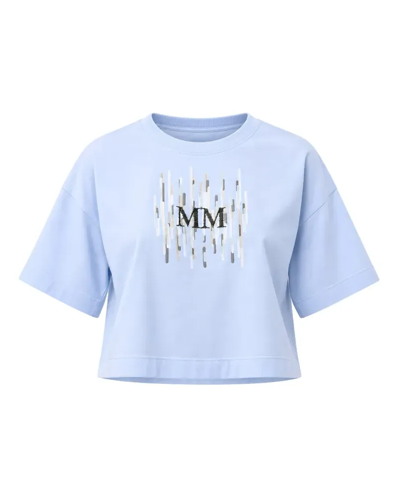 Max Mara T-Shirt mit Logo-Print - Blau Blau