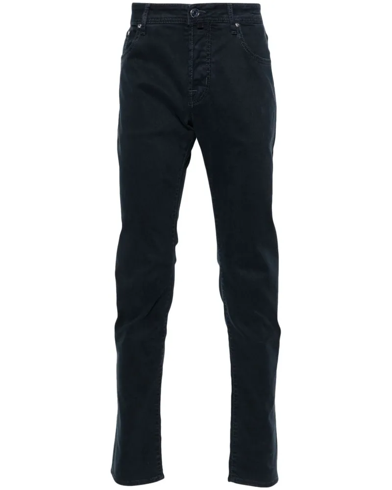 Jacob Cohën Jeans mit Logo-Patch - Blau Blau