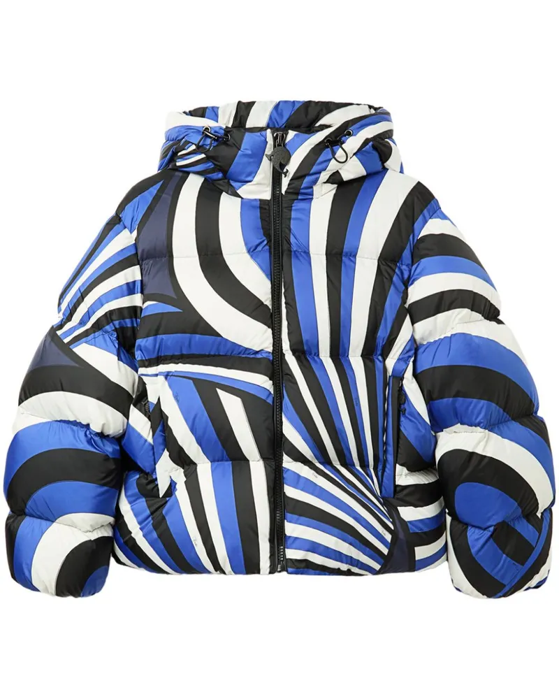 Emilio Pucci Gefütterte Jacke mit Iride-Print - Blau Blau