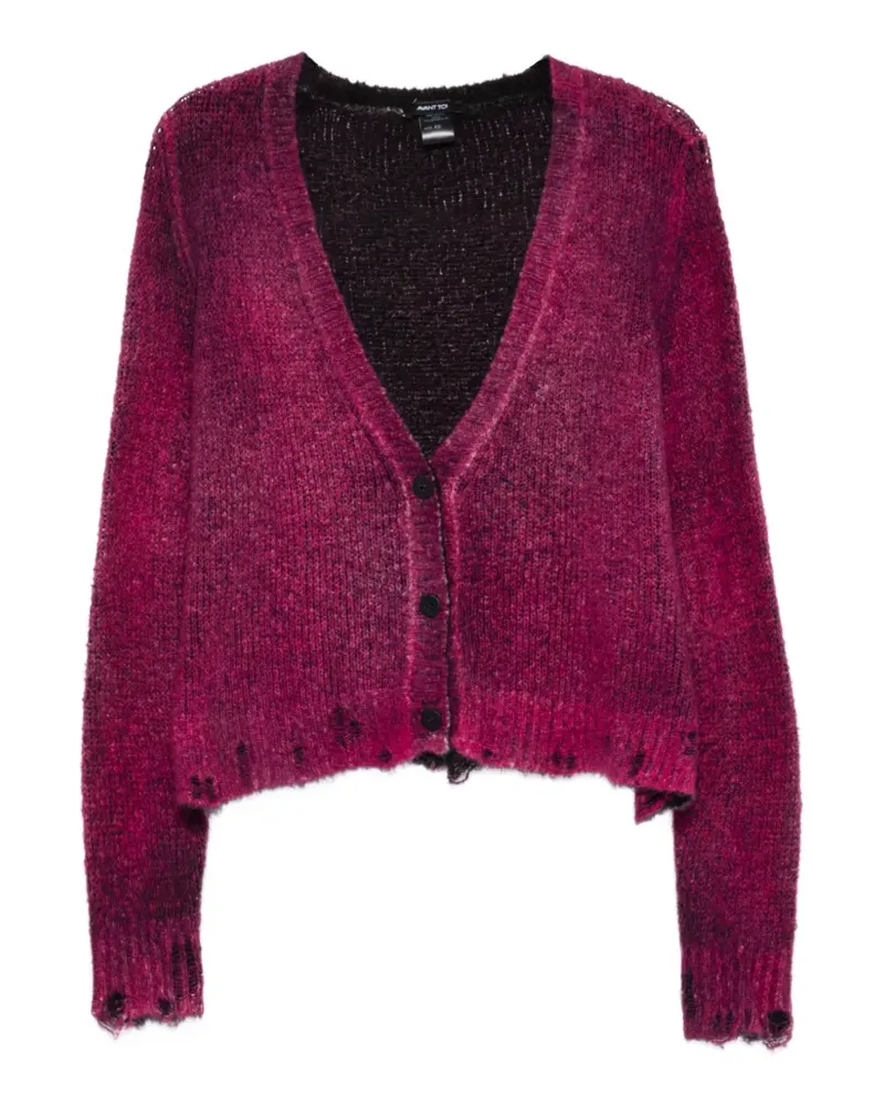 Avant Toi button distressed cardigan - Rosa Rosa