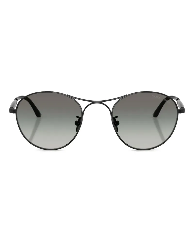 Giorgio Armani Runde Sonnenbrille mit Farbverlauf - Schwarz Schwarz