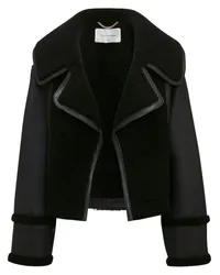 Victoria Beckham Klassische Lederjacke Schwarz