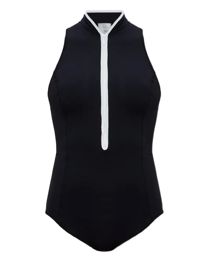 Hunza G Katya Badeanzug mit Reißverschluss - Schwarz Schwarz