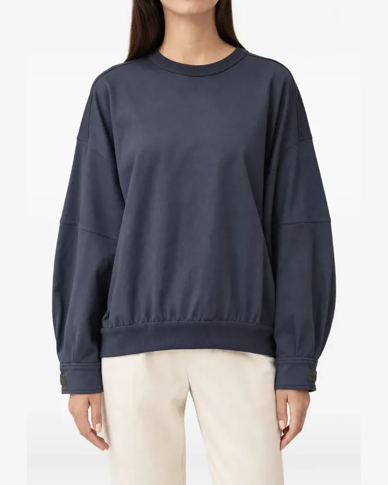 Brunello Cucinelli Sweatshirt mit tiefen Schultern - Blau Blau