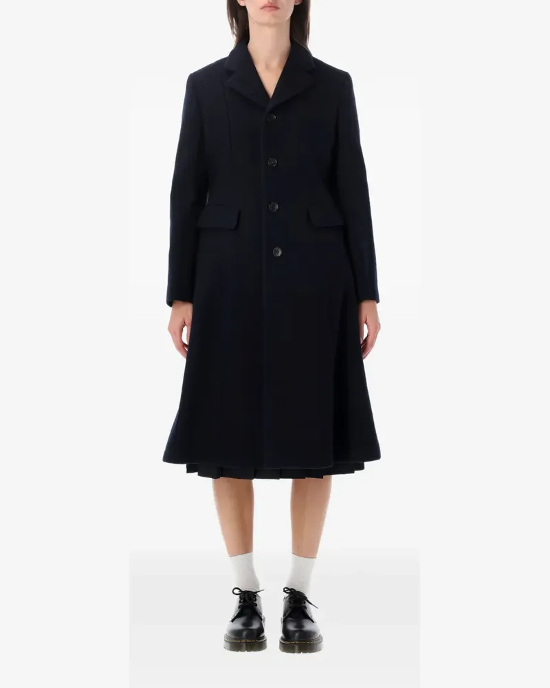 Comme des Garçons single-breasted A-line coat - Blau Blau
