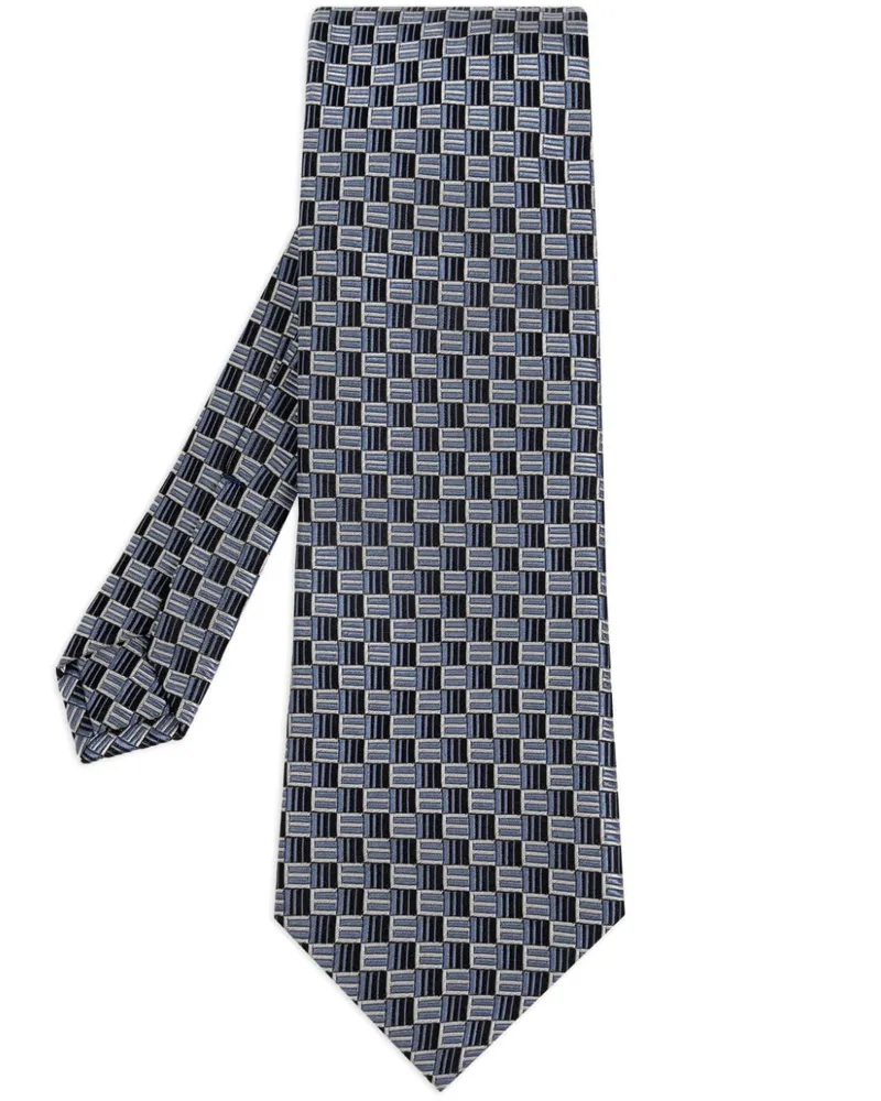 Etro Krawatte mit Jacquardmuster - Blau Blau