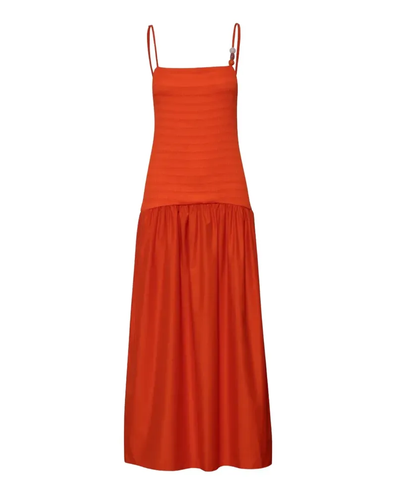 Baobab Collection Wara Maxikleid mit eckigem Ausschnitt - Orange Orange