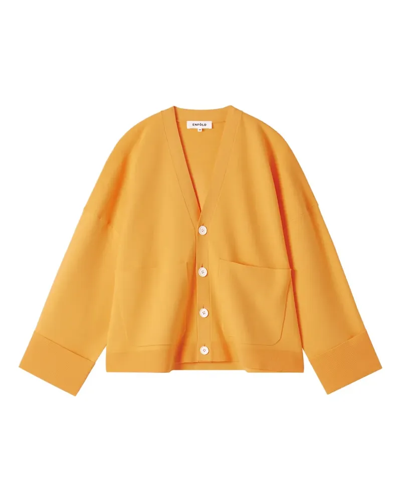 ENFÖLD oversized V-neck cardigan - Orange Orange