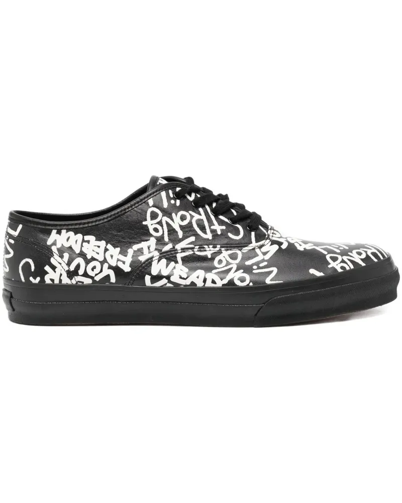 Comme des Garçons slogan-print sneakers - Schwarz Schwarz
