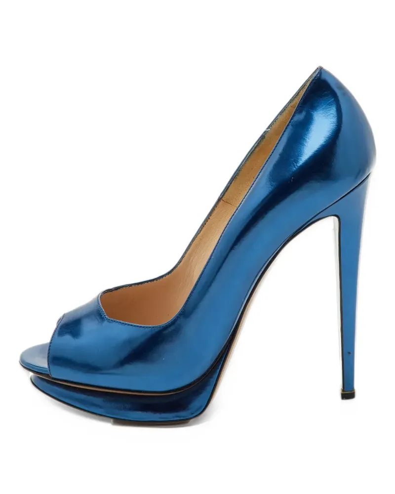 Nicholas Kirkwood platform peep-toe pumps - Blau Blau