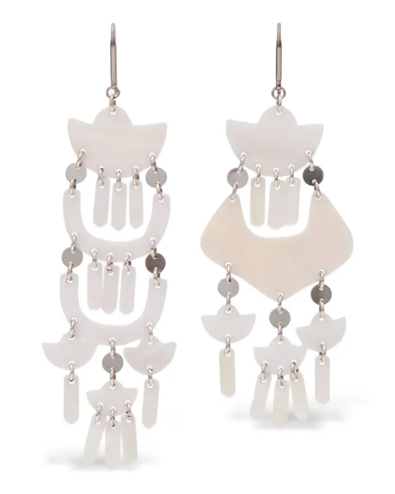 Isabel Marant Lange Yue Ohrringe - Weiß Weiß