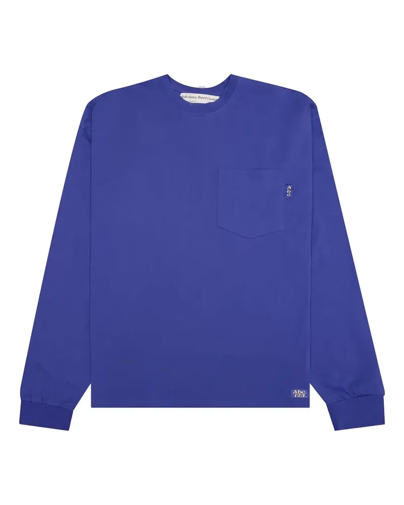 Abc. Langarmshirt mit Tasche - Blau Blau