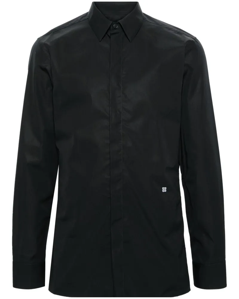 Givenchy Hemd mit Logo-Stickerei - Schwarz Schwarz