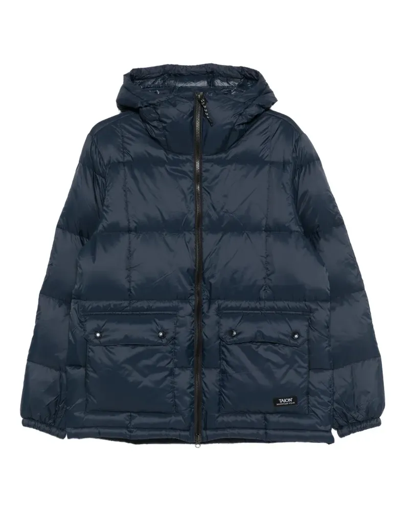 TAION hooded puffer jacket - Blau Blau