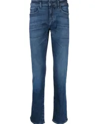 HUGO BOSS Straight-Leg-Jeans mit Logo-Patch Blau