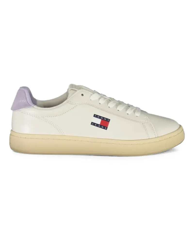 Tommy Hilfiger Court Sneakers mit Logo-Patch - Weiß Weiß