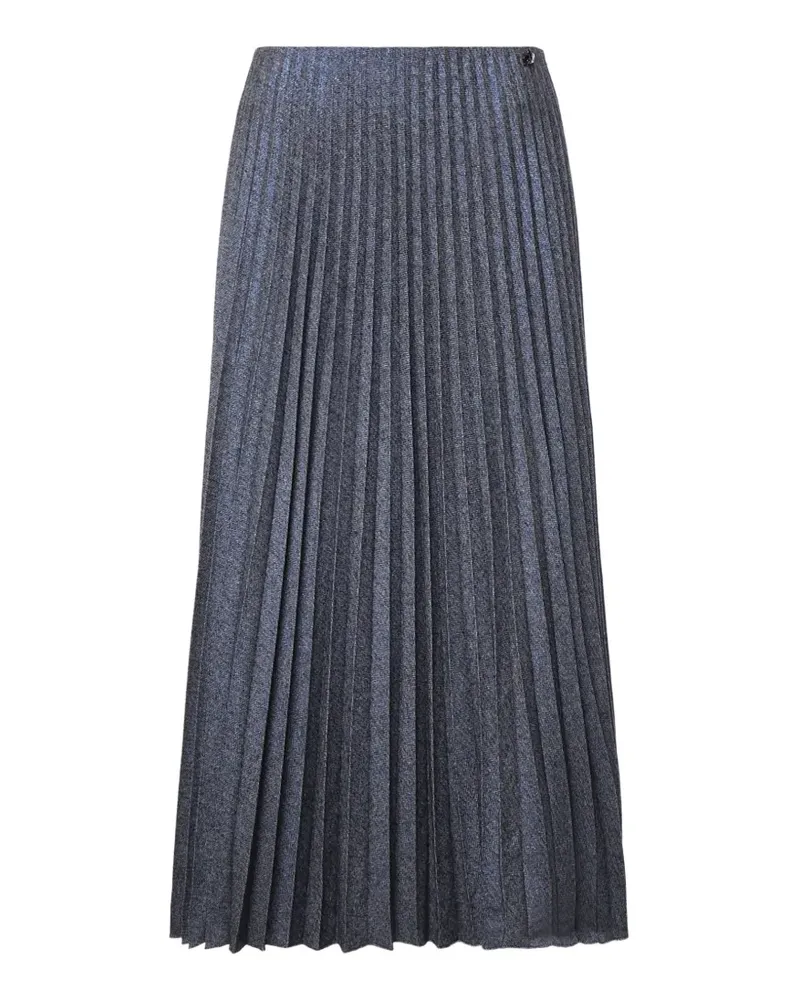 Genny Plissiertes Rock-Set mit Metallic-Effekt - Blau Blau