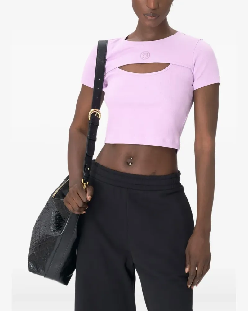 Marine Serre T-Shirt mit Cut-Outs - Rosa Rosa