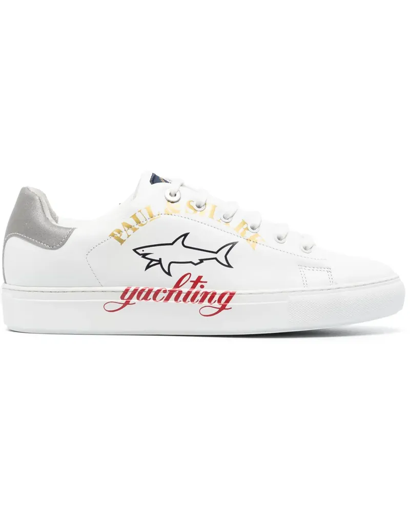 Paul & Shark Sneakers mit Logo-Print - Weiß Weiß