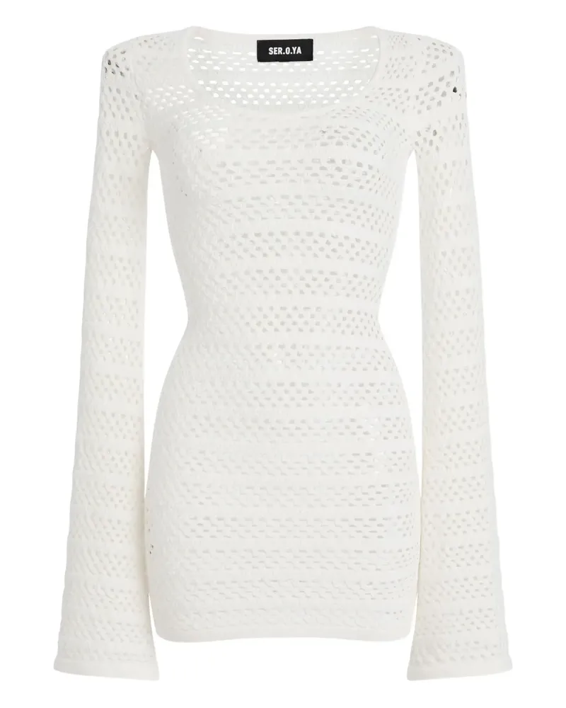 SER.O.YA Gehäkeltes Sophie Minikleid - Weiß Weiß
