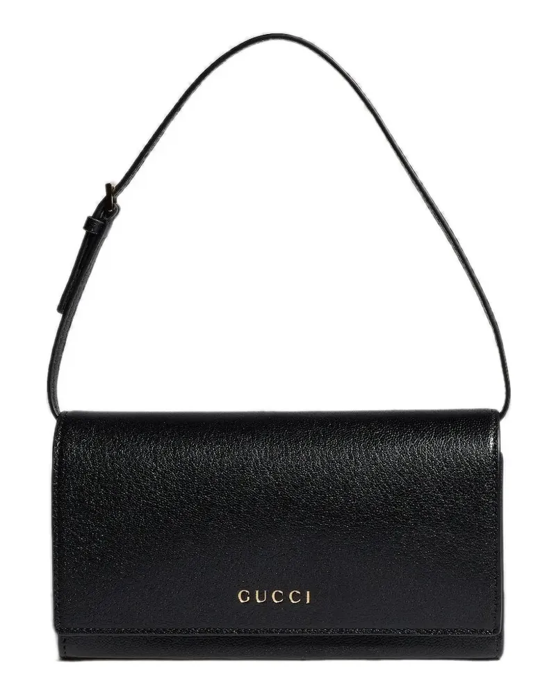 Gucci Mini-Beutel mit -Schriftzug - Schwarz Schwarz