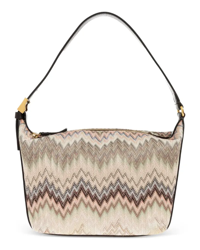 Missoni zigzag-pattern zipped tote bag - Nude Nude