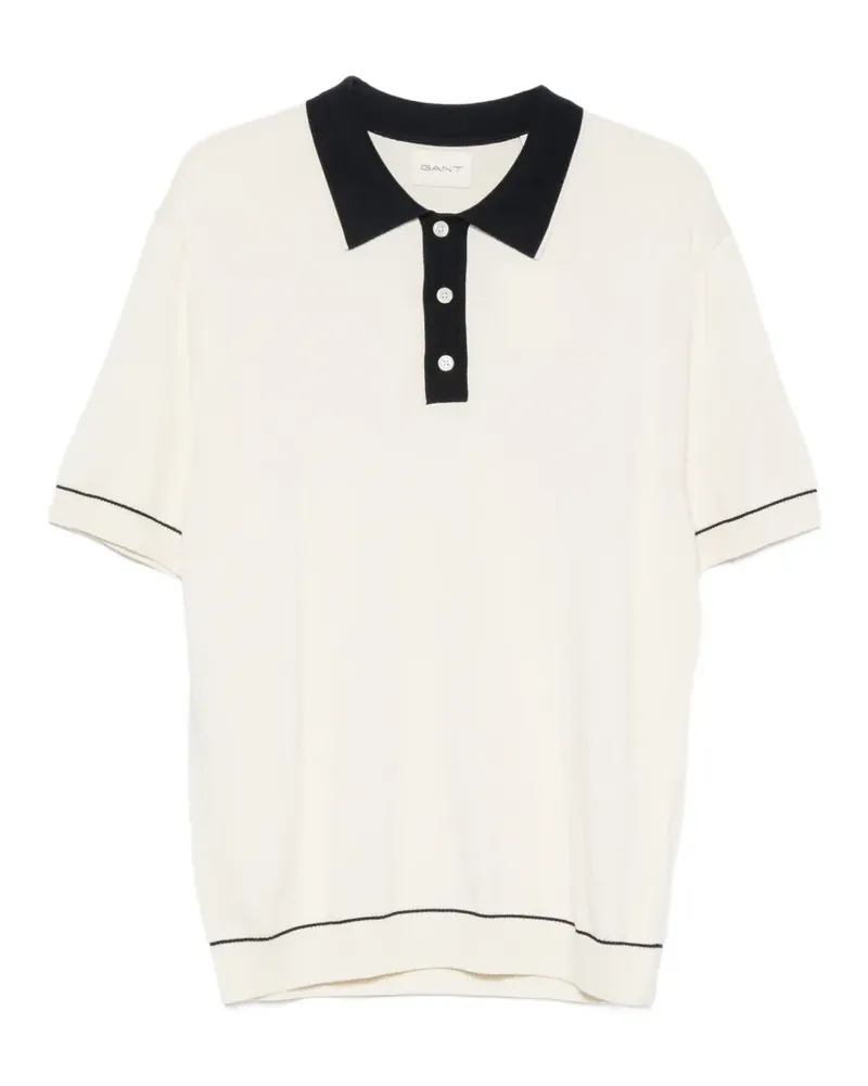 Gant contrast-collar short-sleeved polo shirt - Nude Nude