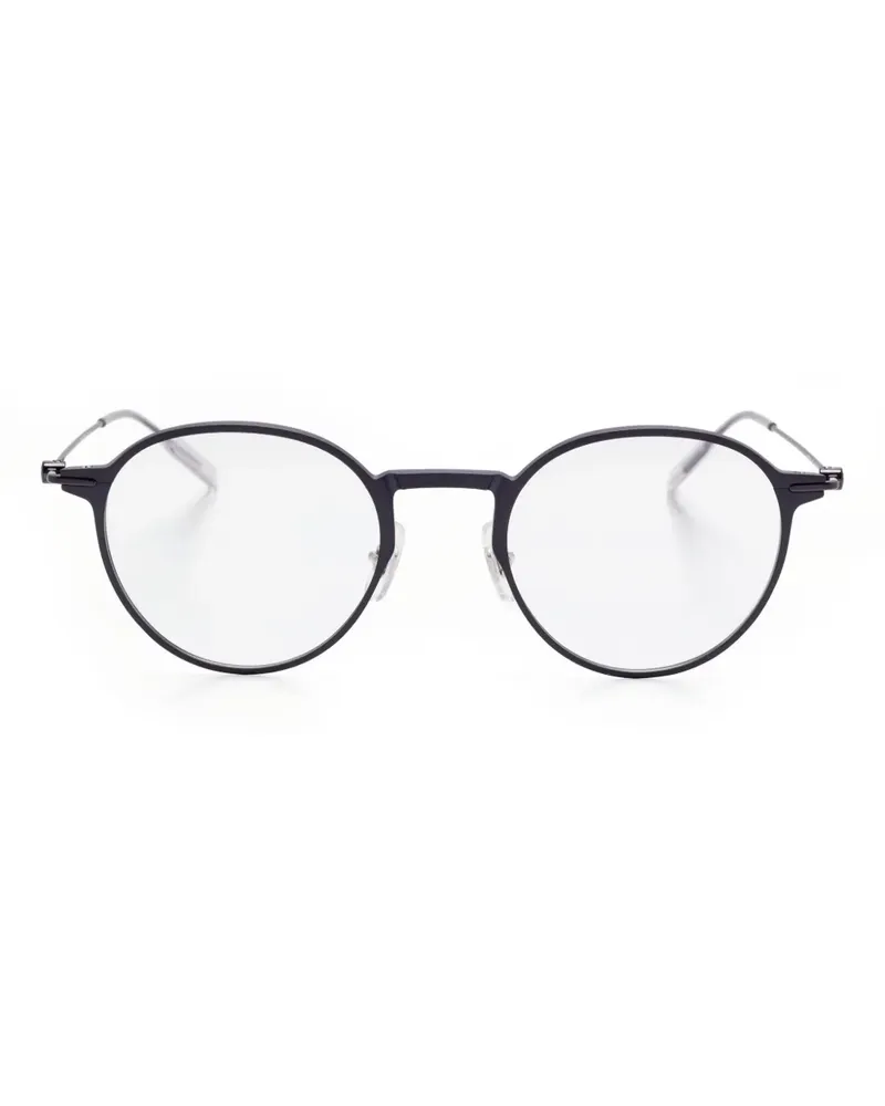 Montblanc Brille mit rundem Gestell - Blau Blau