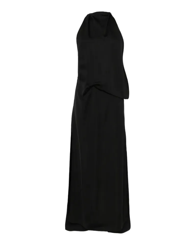 SPORTMAX Spsdolmen halterneck maxi dress - Schwarz Schwarz