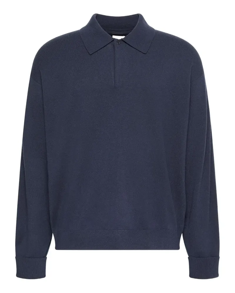 Calvin Klein collared long-sleeve polo shirt - Blau Blau