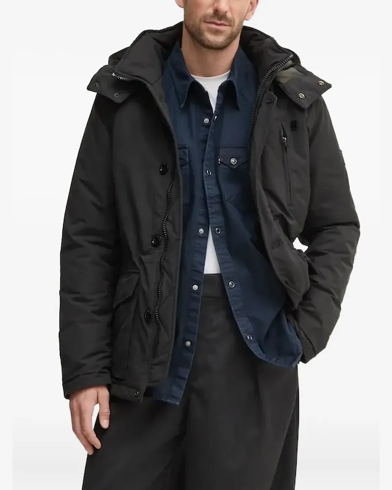 G-STAR RAW Kapuzenjacke mit Knöpfen - Schwarz Schwarz
