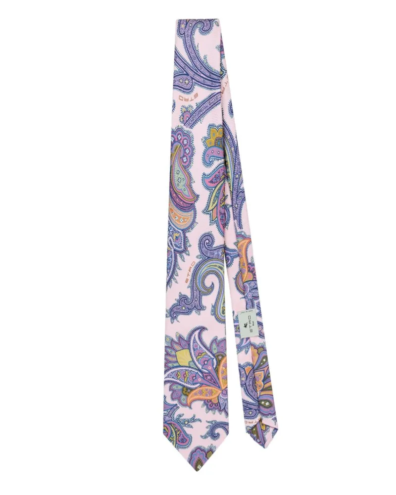 Etro Krawatte mit Paisleymuster - Rosa Rosa