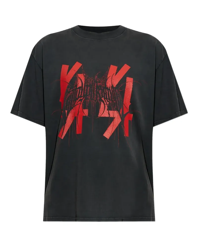 44 LABEL GROUP SP 2.0 T-Shirt mit grafischem Print - Schwarz Schwarz
