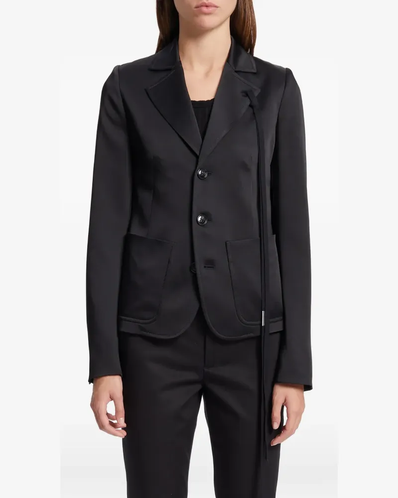Ann Demeulemeester Schmale Jacke - Schwarz Schwarz