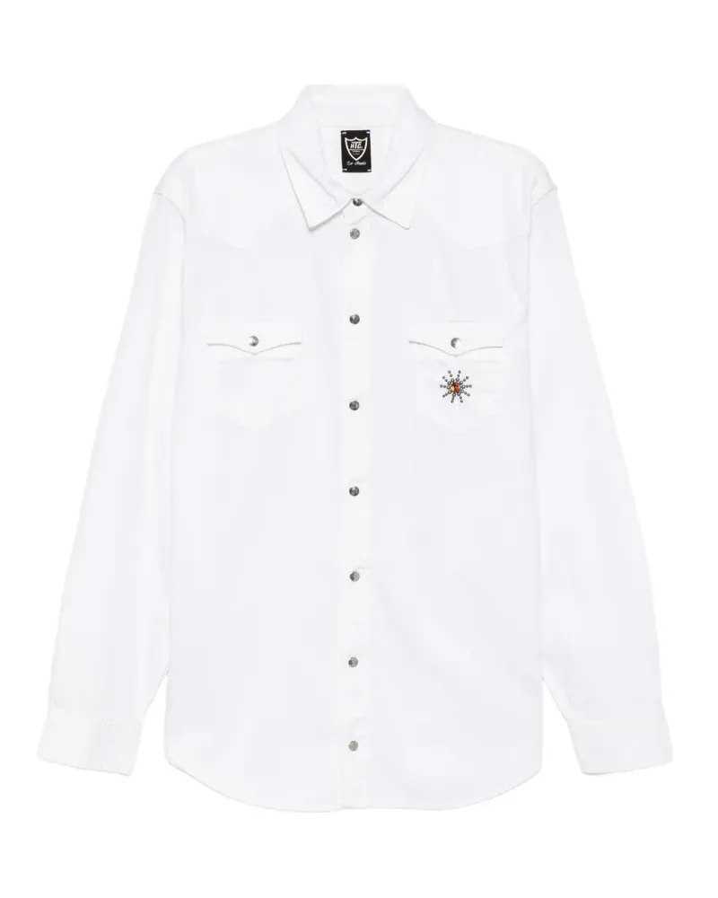 HTC Hollywood Trading Company embellished western-yoke shirt - Weiß Weiß