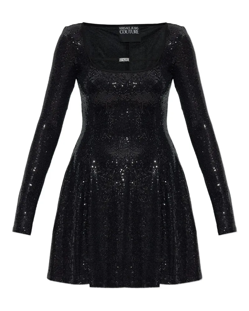 Versace Jeans Minikleid mit Pailletten - Schwarz Schwarz