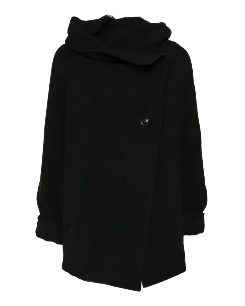 Yohji Yamamoto Einreihiger Mantel - Schwarz Schwarz