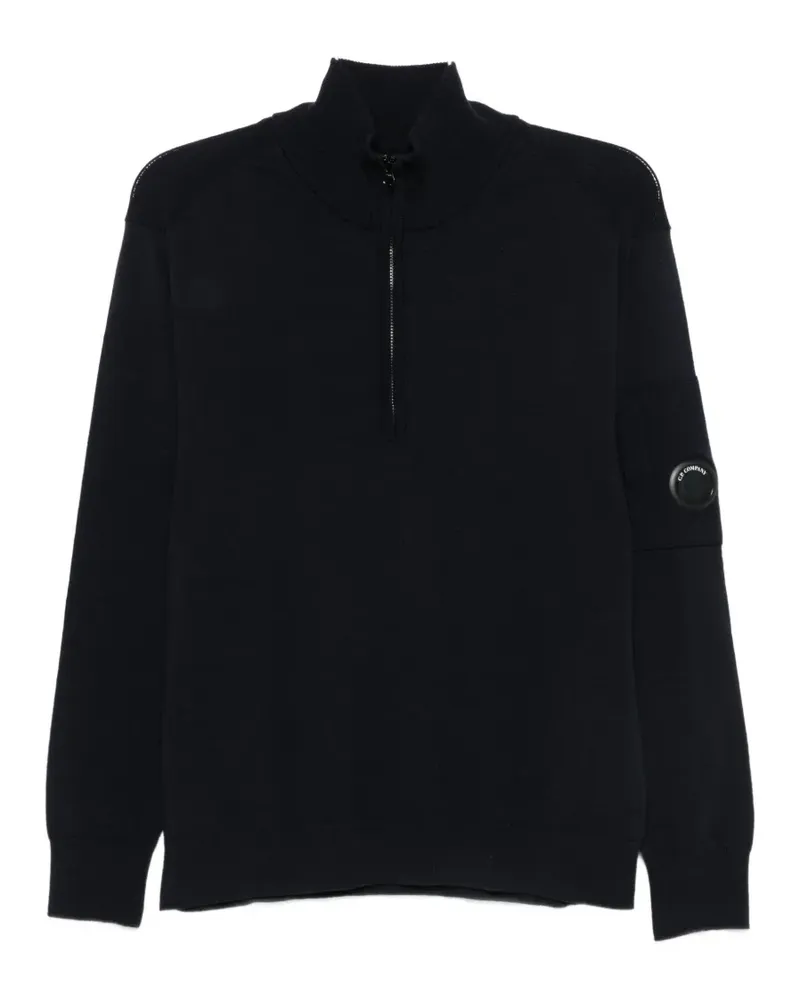C.P. Company Lens-detail half-zip sweater - Blau Blau