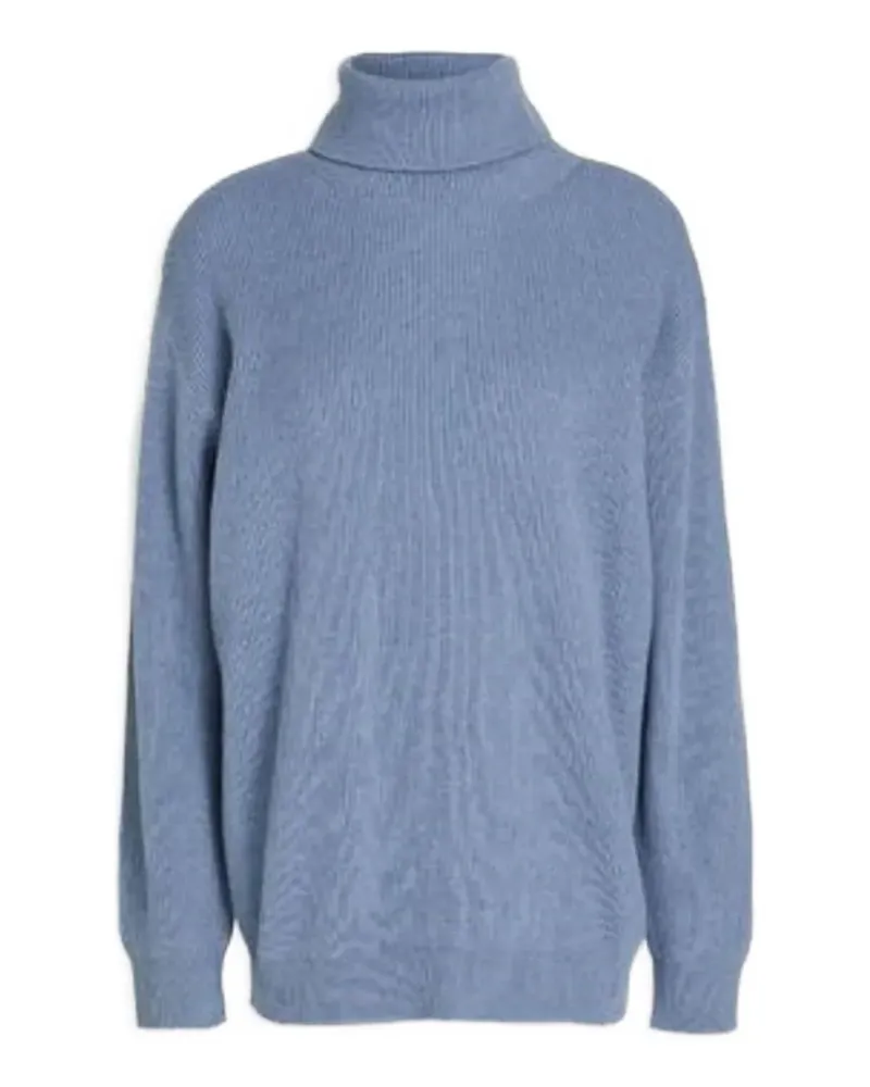 Brunello Cucinelli Gerippter Rollkragenpullover - Blau Blau