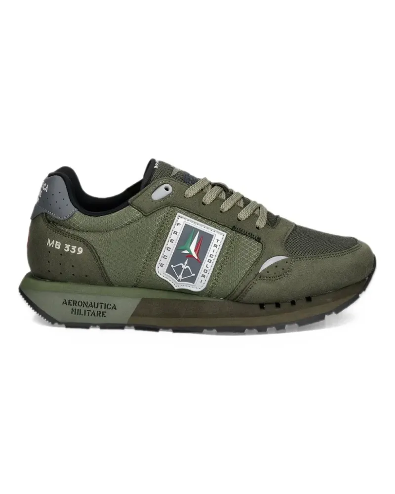 Aeronautica Militare Frecce logo-patch panelled sneakers - Grün Grün