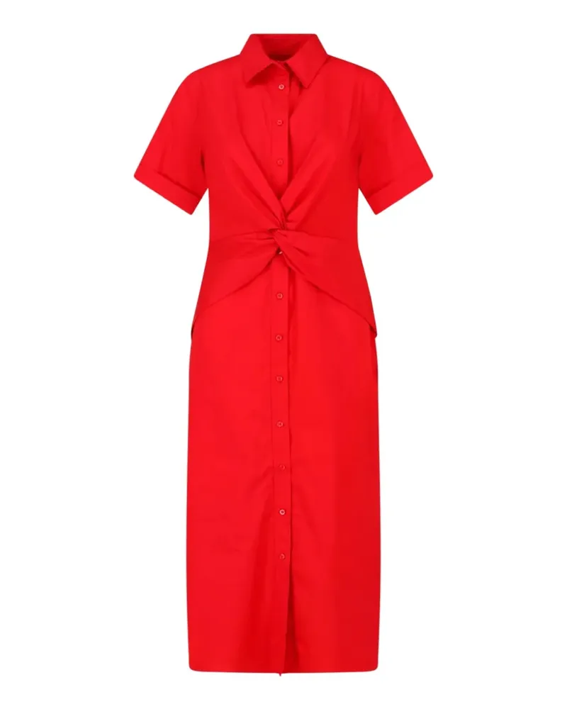 Ralph Lauren Hemdkleid mit Knoten - Rot Rot
