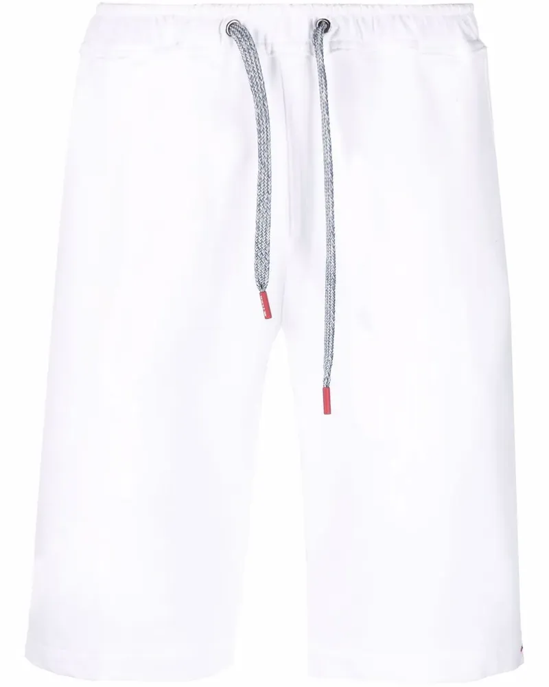 Kiton Joggingshorts mit geradem Bein - Weiß Weiß