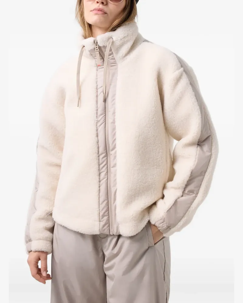 Bogner Fire & Ice Ninetta zip-up shearling jacket - Nude Nude